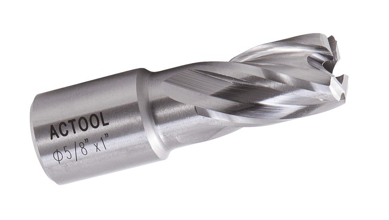 ACTOOL 5/8" Diameter Ã— 1" Depth of Cut HSS ANNULAR Cutter with 3/4'' Weldon Shank - Image 1
